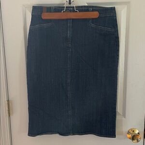 Lands' End Dark Blue Pencil Skirt